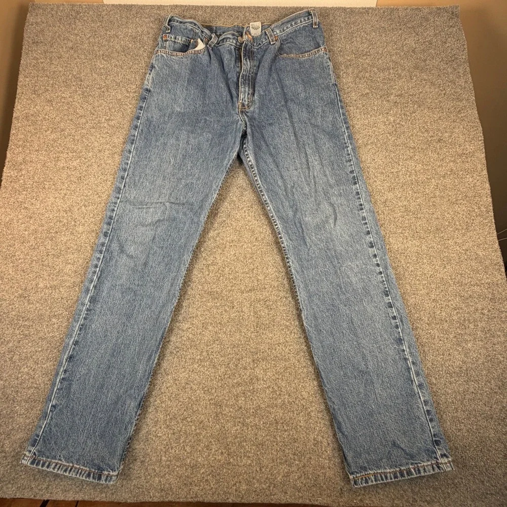 Levis 505 Regular Fit Mens‎ Jeans 36x32 Blue Straight Leg Denim 00505-0216 #2299